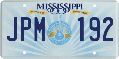 MS license plate JPM192