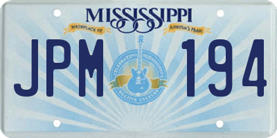 MS license plate JPM194