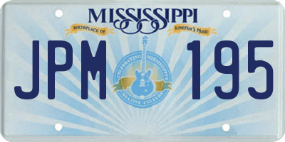 MS license plate JPM195