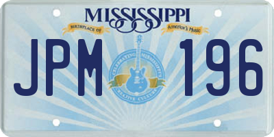 MS license plate JPM196