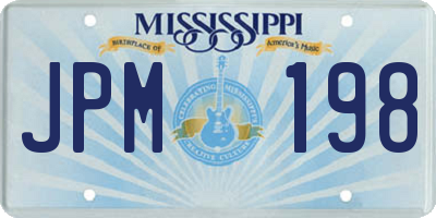 MS license plate JPM198