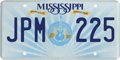 MS license plate JPM225