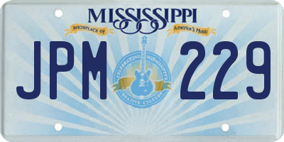 MS license plate JPM229