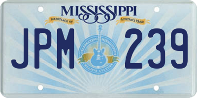 MS license plate JPM239
