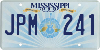 MS license plate JPM241