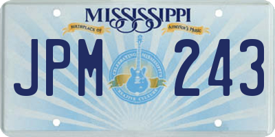 MS license plate JPM243