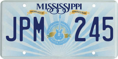 MS license plate JPM245
