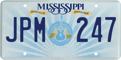 MS license plate JPM247