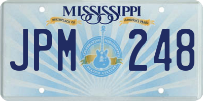 MS license plate JPM248