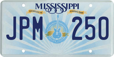 MS license plate JPM250