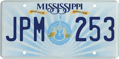 MS license plate JPM253