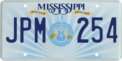 MS license plate JPM254