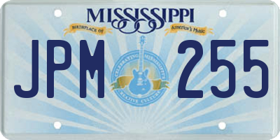 MS license plate JPM255