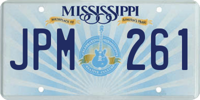 MS license plate JPM261