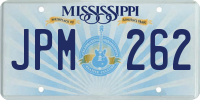 MS license plate JPM262