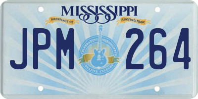 MS license plate JPM264