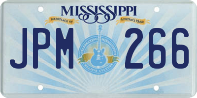 MS license plate JPM266