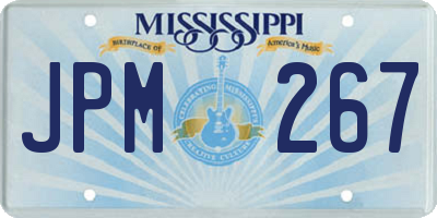 MS license plate JPM267