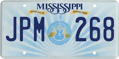 MS license plate JPM268