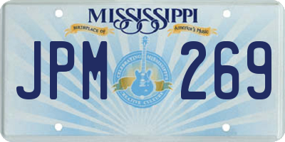 MS license plate JPM269