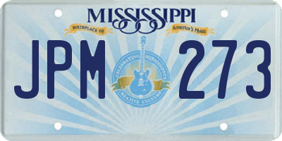 MS license plate JPM273