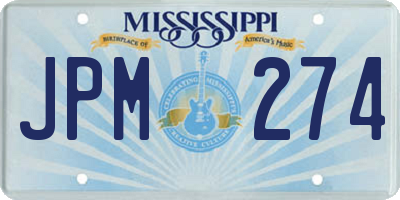 MS license plate JPM274