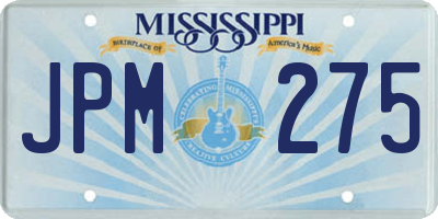 MS license plate JPM275