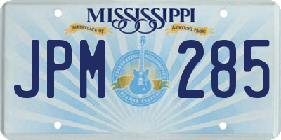 MS license plate JPM285