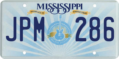 MS license plate JPM286