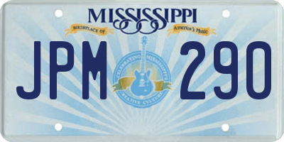MS license plate JPM290