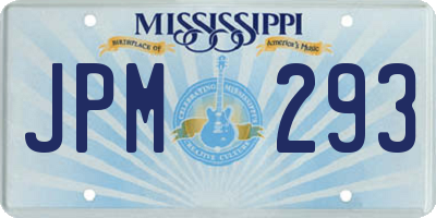 MS license plate JPM293