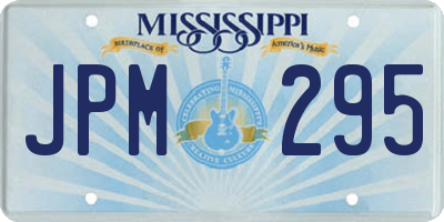 MS license plate JPM295