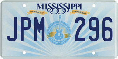 MS license plate JPM296