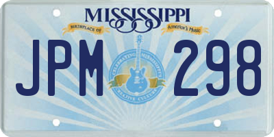 MS license plate JPM298