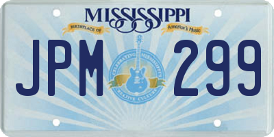 MS license plate JPM299
