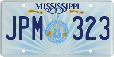 MS license plate JPM323