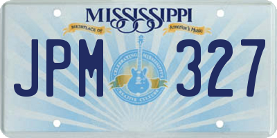 MS license plate JPM327