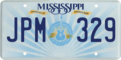 MS license plate JPM329