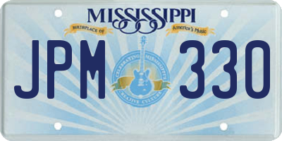 MS license plate JPM330