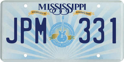 MS license plate JPM331