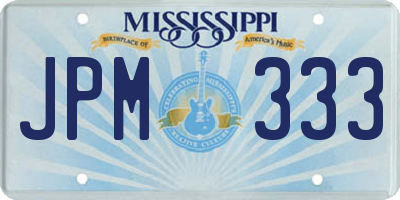 MS license plate JPM333