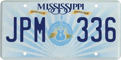 MS license plate JPM336