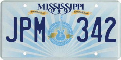 MS license plate JPM342
