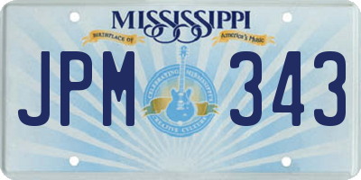 MS license plate JPM343