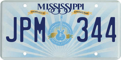 MS license plate JPM344