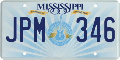 MS license plate JPM346