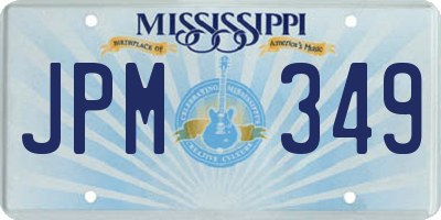 MS license plate JPM349