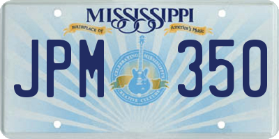 MS license plate JPM350