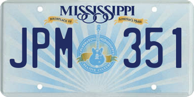 MS license plate JPM351