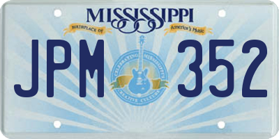 MS license plate JPM352